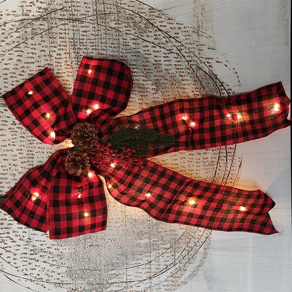 New Prelit Bow Tree Topper SET of 4 - Picture 3 of 7